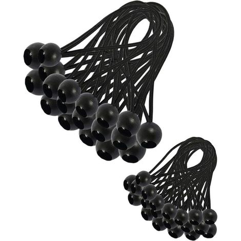 Confezione da 30 corde elastiche da 200 mm per teloni, gazebo, tende, campeggio e tende - INHHUB (1/5)