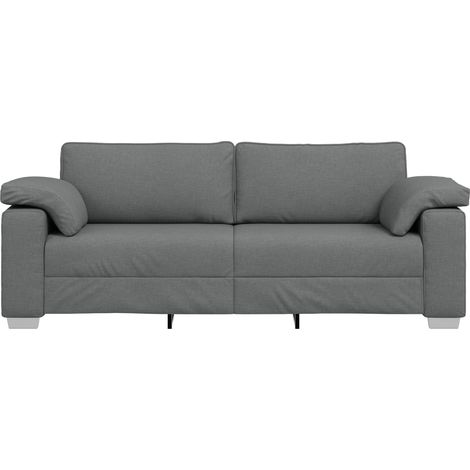Sofa 3 places Gris foncé 220 cm tissu (1/5)