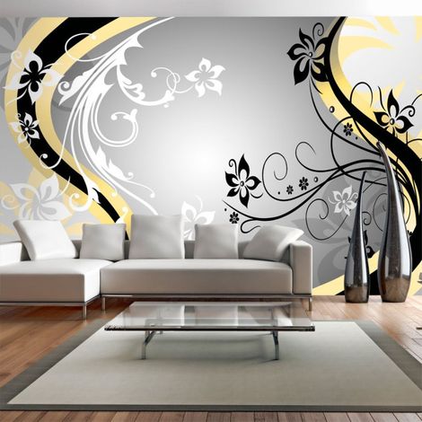 Papier Peint XXL "Art Flowers Yellow" 280x500cm (1/2)