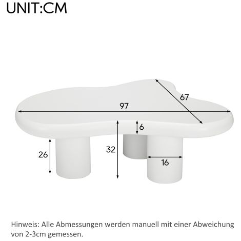 Table basse Structure en MDF (incluant des patins anti-rayures), finition laquée — Une table basse au design créatif.