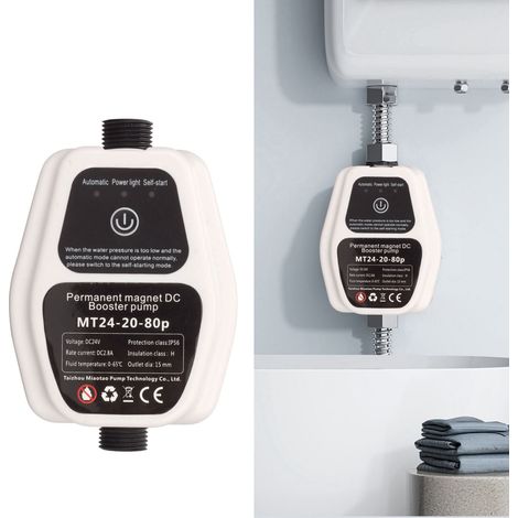 Pompe de surpression entièrement automatique MT24-20-80P pour chauffe-eau, petite pompe de surpression murale pour usage domestique, pompe CC, norme européenne 100-240 V (1/5)
