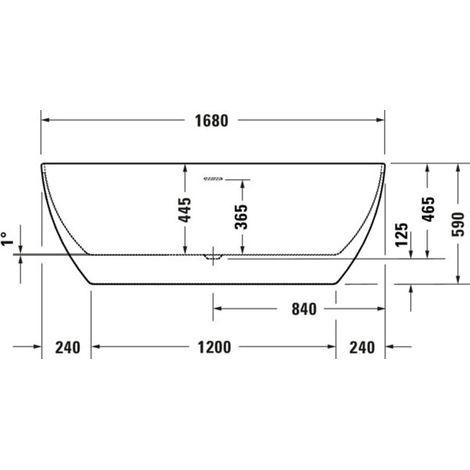 Duravit DuraKanto Badewanne, weiß, freistehend, 700561000000000 (1/3)