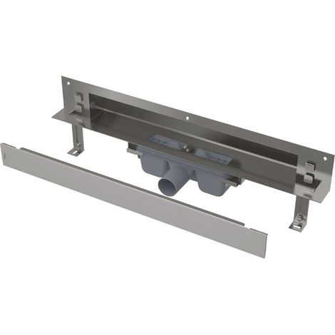 Alca Canaletas de desagüe - Sistema de desagüe Spa 85 cm, para montaje en pared, estera de acero inoxidable APZ5-SHADE-850 (1/3)