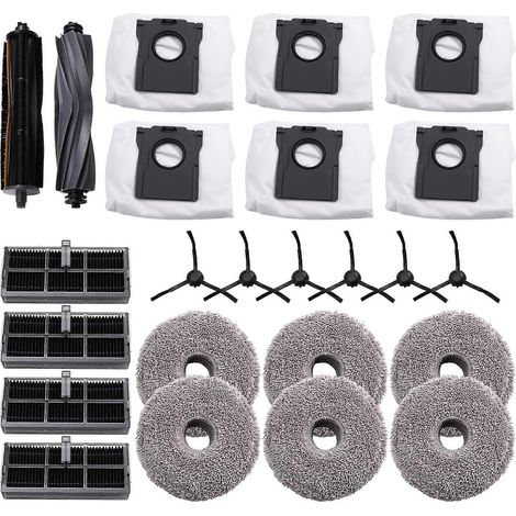 Filtre pour aspirateur brosse pour aspirateur Filtre de brosse pour aspirateur filtre de Dreame X30/X30Pro Robot Aspirateur Accessoires Roller Brosse – Side Brosse – Filtre Serpillière – Sac à poussiè (1/5)