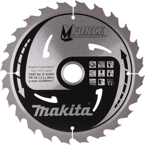 Makita  M-FORCE  Hoja  de  sierra  235x30x24Z  -  B-32063 (1/4)