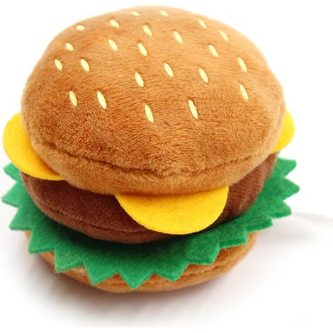 Giocattolo rumoroso a forma di cibo per cani - Hamburger