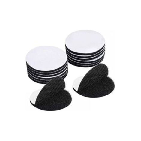 Adhésif Double Face Extra Fort - 15 Pièces Rondes Noir (5 x 5cm) - Pads Autocollants Multifonctionnels (1/4)