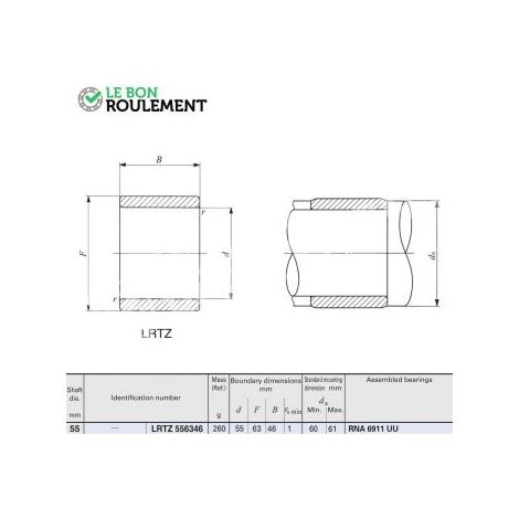 Bague acier intérieure LRTZ556346-IKO