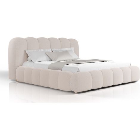 Letto imbottito Catania Beige Design elegante, elevato comfort, struttura resistente (1/2)