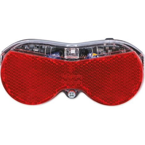 DUNLOP feu arrière de vélo, 3 LED, alimenté par piles, réflecteur (1/3)