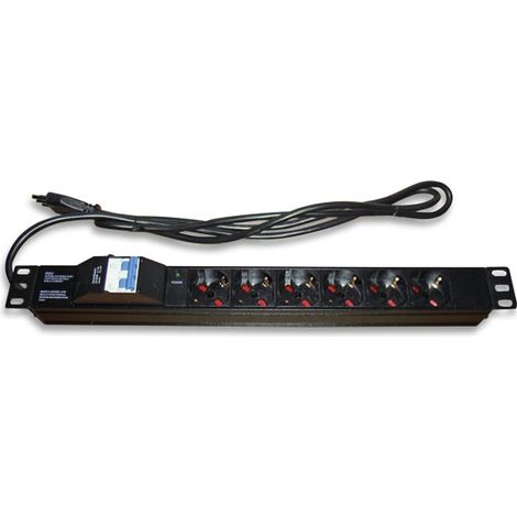 INTELLINET Multipresa 6 posti da rack 19 con magnetotermico 1 HE