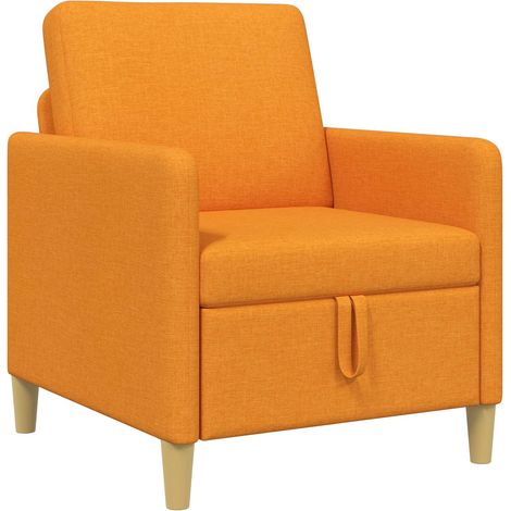 Sofa avec rangement Jaune foncé 72 x 78 x 87 cm Polyester vidaXL (1/5)