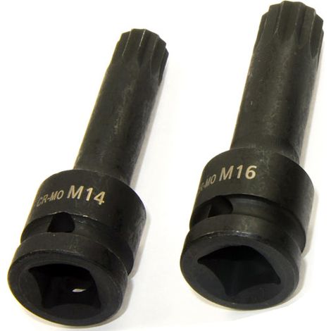 Vielzahn Bit Nuss lang M14 und M16 1/2 Zoll schlagfest Chrom Molybdän