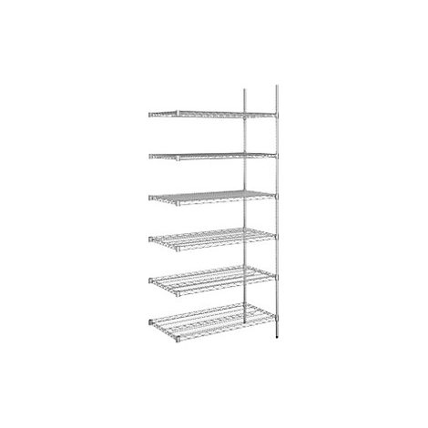 Stahldraht-Gitterregal  verchromt  Fachlast 250 kg  BxT 910 x