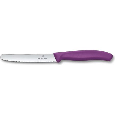 Victorinox Coltelli da Tavola Punta Tonda Seghettato 11cm Viola