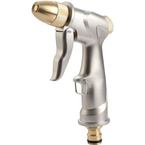 Pistolet à eau en métal, maison portable, pulvérisateur à pistolet à eau haute pression, pistolet à eau de jardin robuste pour lavage de voiture, arrosage des plantes, douche pour animaux de compagnie (1/5)