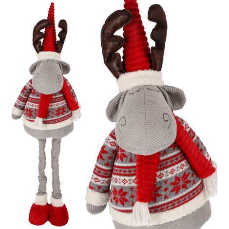 Renna di Natale Grande decorazione natalizia Alce gnomo inverno JUMIhome (1/4)