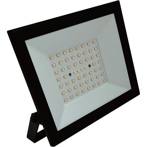 Projecteur LED Extérieur 50W IP65 Noir V-TAC VT-44054 - 110 deg - Blanc chaud - 3000K (1/4)