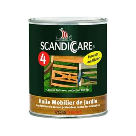 Huile pour meubles de jardin 1 litre, protection UV, entretien bois extérieur