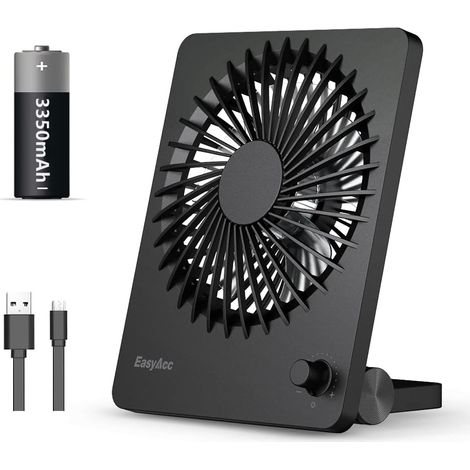 Ventilateurs USB Rechargeable Heures D'utilisation Ventilateurs de Table Portable Silencieux Mini Ventilateur Bureau Puissant Vent pour Maison Chambre Camping Voyage (1/5)