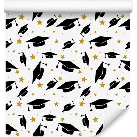 Papel pintado de graduación blanco y gris claro 50x1000 cm (1/5)