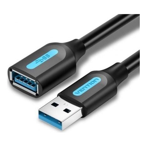 Cable Alargador USB 3.0 Vention CBHBJ/ USB Macho - USB Hembra/ 5m/ Negro