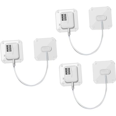 UKCOCO Lot de 3 verrous de réfrigérateur carrés (1/5)
