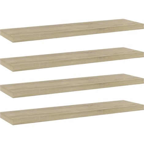 Bücherregal-Bretter 4 Stk. Sonoma-Eiche 40x10x1,5 cm