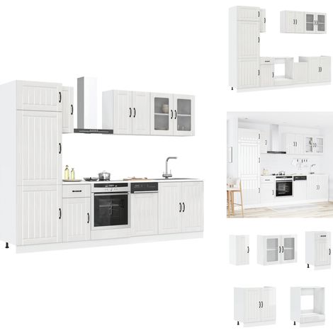 8-tlg. Küchenschrank-Set Kalmar Hochglanz-Weiß Holzwerkstoff - Küchenschrank-Set - Küchenschrank-Sets - Küchenzeile Einbauküche - Küchenschrank (1/5)