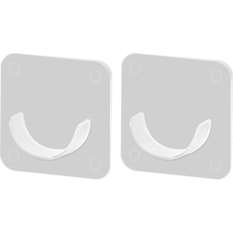 Support Pour Rideau Tension - Sans Perçage - ABS - Convient Sur Surfaces Lisses - 4 x 4 cm - 2 Pièces (1/5)