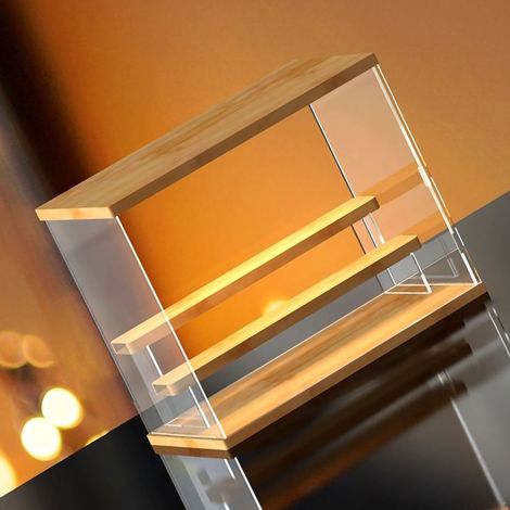 Coffret de rangement pour figurines aveugles, vitrine en acrylique pour poupées, jouets LEGO, collection de figurines, modèle agrandi 3 niveaux avec porte coulissante, empilable, matériau renforcé (1/3)