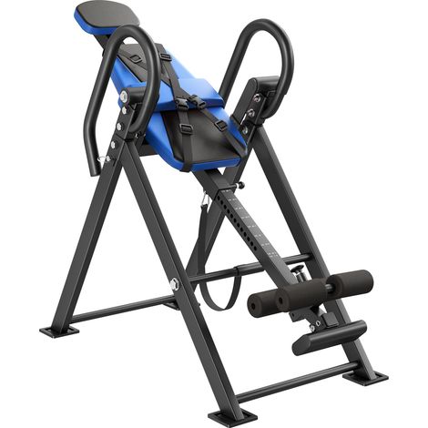 Mophorn Table d'inversion ajustable, banc pliable supportant jusqu'à 136 kg, soulager la pression du dos et du cou, exercices à domicile, avec sangle de réglage pour un étirement dorsal sécurisé (1/2)