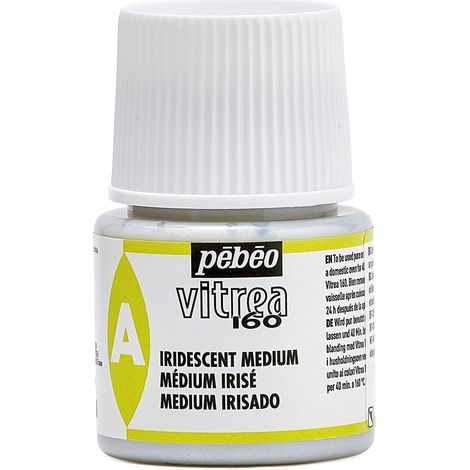 Peinture sur Verre Transparante Vitrea 160°C Médium Irisé pour Rendre Vos Couleurs V160 Nacré 45 ML (1/5)
