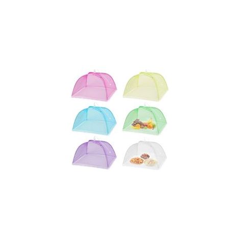 Cloche Alimentaire Pliable, 6 Pièces Cloches Alimentaires, Cloche à Fruits Anti Moucherons, Cloche a Fruits, Protege Fruits Contre Moucherons Convient aux Viandes Plats Fruits