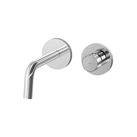 Kit extérieur pour mitigeur encastré lavabo, avec bec de 123 mm de long. Paffoni série Jo JOBOX104CR70 Chromé - Laiton (1/2)