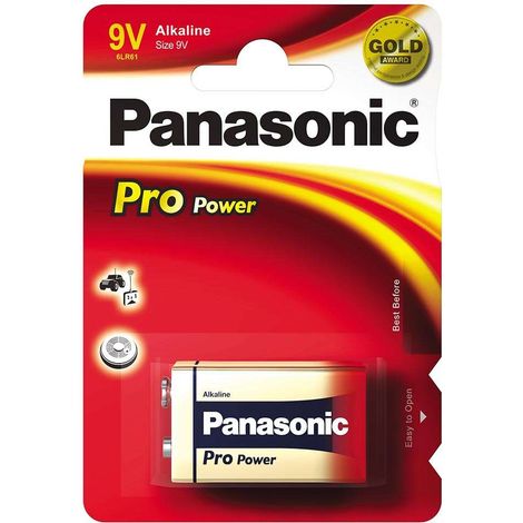 Blister da 1 pila alcalina 9V Panasonic "Pro Power" - 9V, 6LR61, MN1604