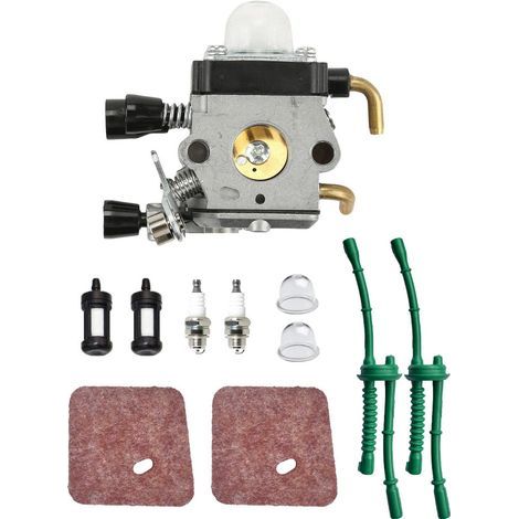 Carburateur C1Q-S97 avec kit de Conduite de Carburant Filtre à air pour STIHL FS38 FS45 FS46 FS55 KM55 HL45 FS45L FS45C FS46C FS55C FS55R FS55RC Coupe-Herbe Mangeur de Mauvaises Herbes (1/5)