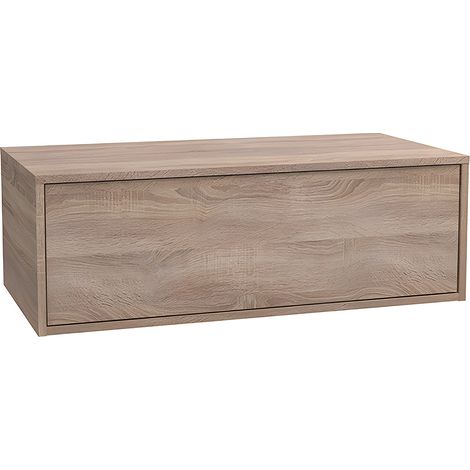 Meuble sous vasque suspendu - Coloris naturel clair - 94 cm - TEANA II