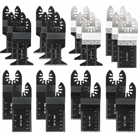 Lot de 20 lames de scie oscillantes professionns pour bois/métal, outil multifonction universel Quick Release pour Fein Multimaster, Ryobi, Milwaukee, Bosch, Dremel, Dewalt, Rockwell,de DEBUNS (1/5)