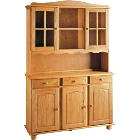 Altea Alacena 3 puertas Pino macizo color Miel, medidas 130 x 197 x 42cm(Alto/Ancho/Fondo)