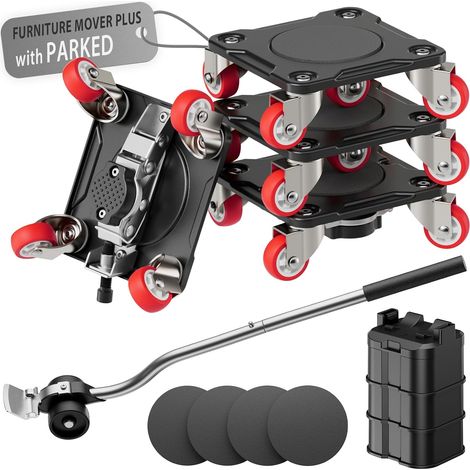 Kit Déplace Meuble Lourd avec Roues Élévateur(5 Roues Simp.Parked) (1/5)