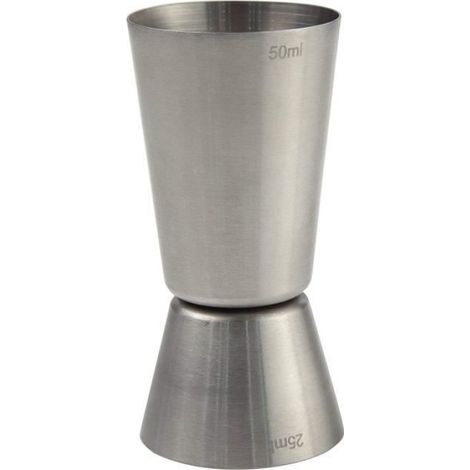 Doseur - Inox Ø40x75 mm - Double Échelle 25 ml / 50 ml - Pour Cuisine Professionnelle et Domestique - 1 Pièce