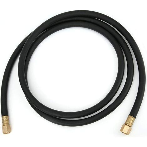 Inertgasschlauch, 1/4-Zoll-Gasschlauchmutter aus Messing und Gummi, hochflexible Druckluftschlauch-Schweißverbindung für Luft, Druckluft, Argon, Stickstoff, CO2 (2M) (1/5)
