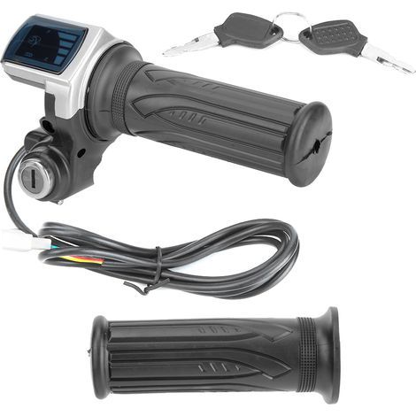 Accélérateur à demi-torsion 36 V avec indicateur d'alimentation LED, verrouillage à clé pour vélos électriques, scooters (1/5)