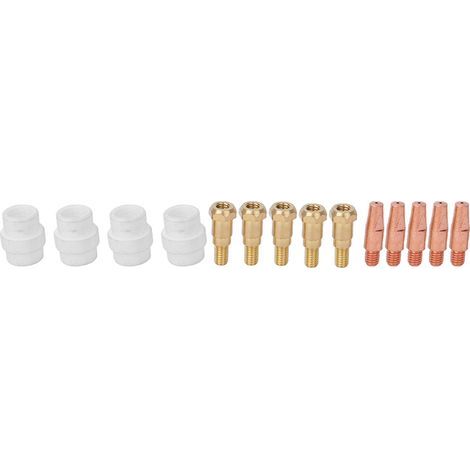 Ensemble de 14 pièces pour chalumeau de soudage MIG Binzel 24KD : buses de contact, diffuseurs de gaz et porte-buses 1.0mm (1/5)