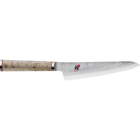 MIYABI MIYABI 5000 MCD 5000MCD Coltello Shotoh 14 cm Acciaio MC63 63 HRC Damasco 100 Strati Legno di Betulla colore Beige