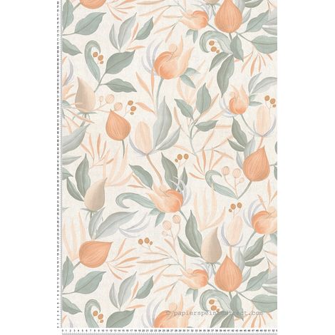 Papier peint Fleur Orange Cosmoliving A.S. Création (1/5)