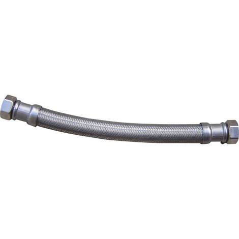 Flexible sanitaire 100cm FF 20x27 DN19 tresse/douille inox 1p