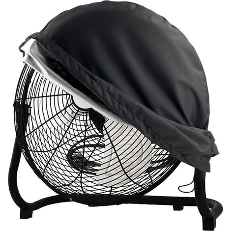 Waterproof outdoor fan cover 611961cm, compatible with high-speed heavy-duty metal industrial floor fans, black