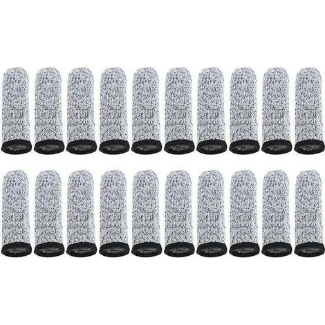 20 pièces doigtiers 5 niveaux de manchon de protection résistant aux coupures manchon de doigt antidérapant réutilisable pour la Sculpture de travail de cuisine